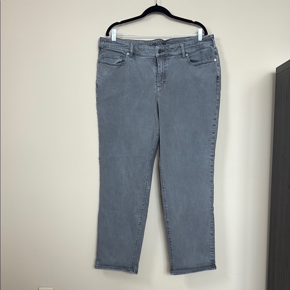 Lands' End Women's Classic Gray Straight Leg Jeans